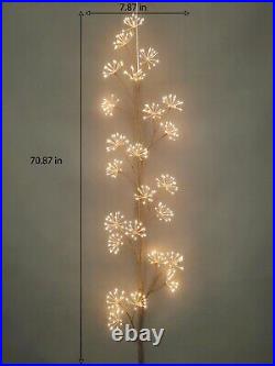 70in LED Cluster Floral Branch Bendable Indoor Christmas Decor String Lights
