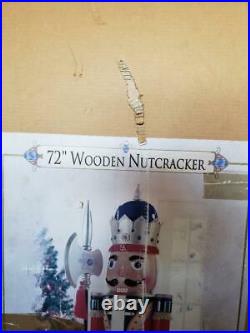 72 6 FT Tall Wooden Nutcracker Pair, Christmas, Vintage Good Condition