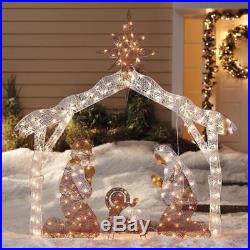 72 Crystal Splendor Nativity Scene Set 250 Lights Outdoor Christmas Decoration