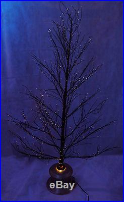 72 Inch Brown Fibre Optic Twig Tree Gold Base Christmas Tree (FO72TGB)