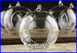 72 x Glass Hanging Bauble Tealight holder. Christmas or Wedding tree decoration
