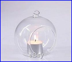 72 x Glass Hanging Bauble Tealight holder. Christmas or Wedding tree decoration