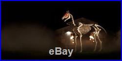 74 in. Halloween Standing Skeleton Horse LED Illuminated Eyes Horse Sounds