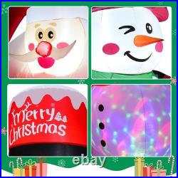 7FT Christmas Inflatable Outdoor Decoration, Inflatable Santa and Snowman Toa