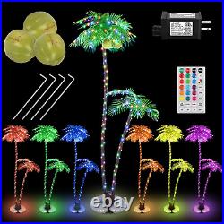 7FT LED Lighted Palm Tree with Color Changing Artificial Palm Tree Lights Remote