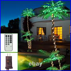 7FT Lighted Palm Tree with 260 LED Lights Perfect for Tiki Bars & Patios