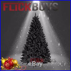 7FT NEW Artificial Black Christmas Tree Indoor Xmas Decoration Easy Fold Branch