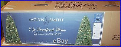 7FT PRELIT CHRISTMAS TREE NEW IN ORIGINAL SEALED BOX CLEAR LIGHTS