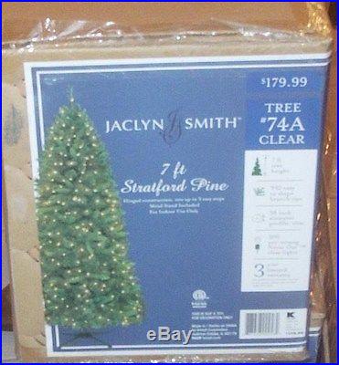 7FT PRELIT CHRISTMAS TREE NEW IN ORIGINAL SEALED BOX CLEAR LIGHTS