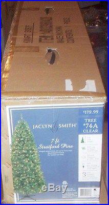 7FT PRELIT CHRISTMAS TREE NEW IN ORIGINAL SEALED BOX CLEAR LIGHTS