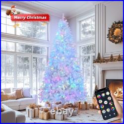 7FT Pre-lit Artificial Christmas Tree 400 RGB Light App Control 1150Tip Xmas Tre