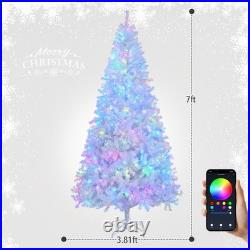 7FT Pre-lit Artificial Christmas Tree 400 RGB Light App Control 1150Tip Xmas Tre