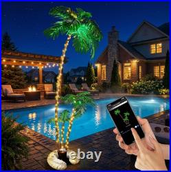 7FT Smart LED Palm Tree Lights App Remote Music Sync Waterproof Decor