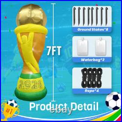 7FT Soccer World Football Champion Cup Inflatable 2026 Outdoor Decorations Footb