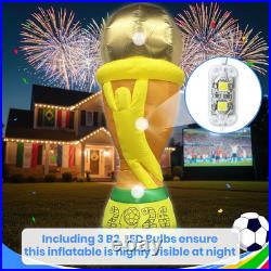 7FT Soccer World Football Champion Cup Inflatable 2026 Outdoor Decorations Footb
