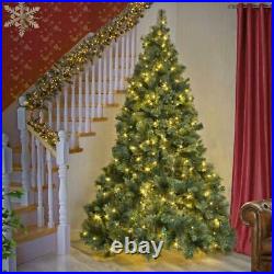 7Ft Bushy Green Kentucky Pine Pre Lit Christmas Tree Xmas Home Decorations 2.1M
