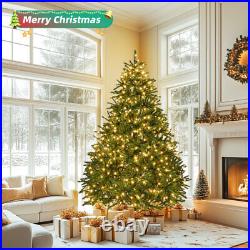 7Ft Pre-Lit Artificial Christmas Tree 700 Warm White Lights, 2231 Tips
