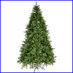 7Ft Pre-Lit Dense PVC Christmas Tree Spruce Hinged with700 LED Lights Decoration
