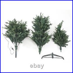 7Ft Pre-Lit LED Artificial Slim Fir Christmas Tree with Green