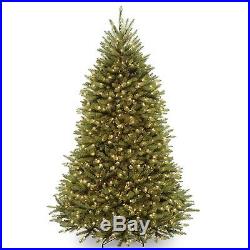 7 1/2 Foot Prelit Artificial Christmas Tree 750 Clear Lights New Holiday Decor