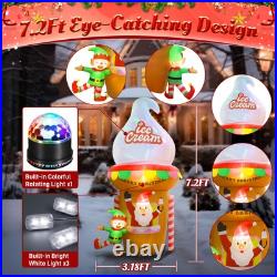 7.2 FT Giant Christmas Inflatable Outdoor Decoration, Merry Christmas Santa C 7.2 FT Giant Christmas Inflatable Outdoor Decoration, Merry Christmas Santa C