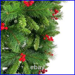 7.4ft Upside Down Green Christmas Tree 1500 Branch Tips Artificial Decoration