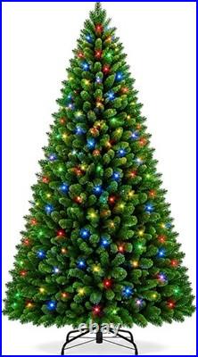 7.5FT Artificial Christmas Tree Dual Color LEDs for Living Room Christmas Decor