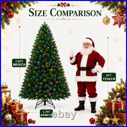 7.5FT Artificial Christmas Tree Dual Color LEDs for Living Room Christmas Decor