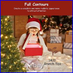 7.5FT Artificial Holiday Christmas Tree with LED Lights Decor Brand New