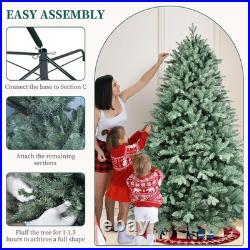 7.5FT Blue Spruce Artificial Christmas Tree Full Xmas Tree with 2908 PE&PVC Tips