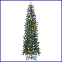 7.5FT Pre-Lit Hinged Artificial Christmas Tree with 796 Tips & 350 LED Lights