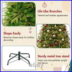 7.5FT Premium Life-Like Full Flocked Christmas Tree with Sturdy Metal Stand 7.5FT Premium Life-Like Full Flocked Christmas Tree with Sturdy Metal Stand