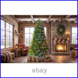 7.5FT Premium Life-Like Full Flocked Christmas Tree with Sturdy Metal Stand 7.5FT Premium Life-Like Full Flocked Christmas Tree with Sturdy Metal Stand