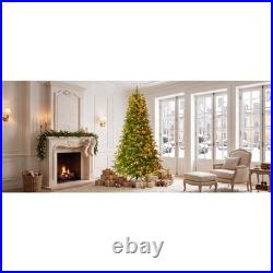 7.5FT Premium Life-Like Full Flocked Christmas Tree with Sturdy Metal Stand 7.5FT Premium Life-Like Full Flocked Christmas Tree with Sturdy Metal Stand