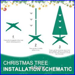 7.5F Prelit Pop Up Christmas Tree Artificial Pull up Xmas Decor Tree with 200Light