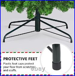 7.5Ft Pre-Lit Artificial Christmas Tree with Incandescent Warm White Lights, Flo