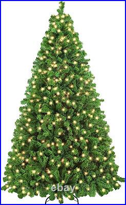 7.5Ft Pre-Lit Artificial Christmas Tree with Incandescent Warm White Lights, Flo