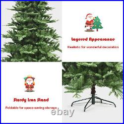 7.5Ft Pre-Lit Aspen Fir Hinged Artificial Christmas Tree with 700 LED Lights Green