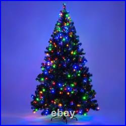 7.5Ft Pre-Lit Dense Christmas Tree Hinged with550 Multicolor Lights & Stand Green 7.5Ft Pre-Lit Dense Christmas Tree Hinged with550 Multicolor Lights & Stand Green