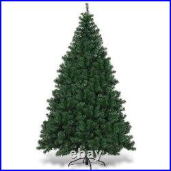 7.5Ft Pre-Lit Dense Christmas Tree Hinged with550 Multicolor Lights & Stand Green 7.5Ft Pre-Lit Dense Christmas Tree Hinged with550 Multicolor Lights & Stand Green