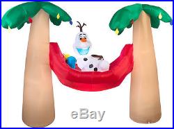 7.5′ Airblown Inflatable Olaf in Hammock with Palm Trees Scene
