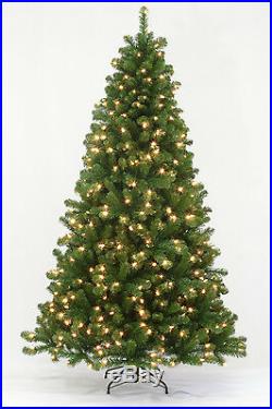 7.5′ Arctic Spruce Artificial Christmas Tree with Multi-color LED Lights