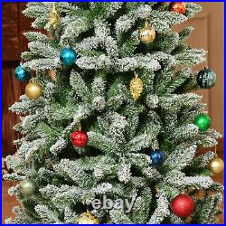 7.5' Artificial White Flocked Christmas Tree Pencil Tree Holiday Home Décor