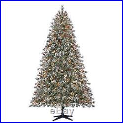 7.5' Christmas Tree Artificial Pre-Lit 500 Clear Lights Stand Holiday Decor New