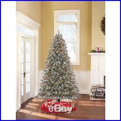 7.5' Christmas Tree Artificial Pre-Lit 500 Clear Lights Stand Holiday Decor New