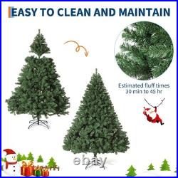 7.5 FT Artificial Christmas Tree Pine with Metal Stand Indoor Holiday Decor