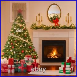 7.5 FT Artificial Christmas Tree Pine with Metal Stand Indoor Holiday Decor