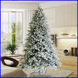 7.5 FT Christmas Holiday Decoration PVC Flocking Tied Light Christmas Tree
