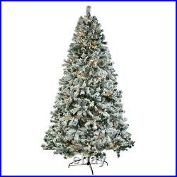 7.5 FT Christmas Holiday Decoration PVC Flocking Tied Light Christmas Tree