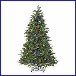 7.5 Feet Pre-lit Christmas Tree 750 Multicolor Lights Artificial Xmas Green Fir